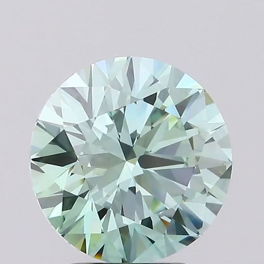 Diamant Lab Rotund 0.71 ct Verde albăstrui intens VS1  Certificat IGI